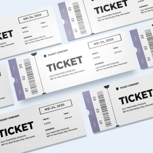 bebek mavi zemin uzerinde bilet baskilar