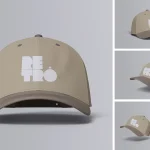 gri zemin uzerinde bej - kahve tonlarında şapka, cap